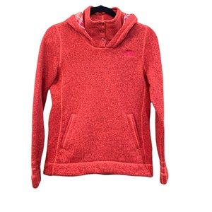 The North Face Warm Red Pullover Sweater With Hand-warmer Front Pocket S